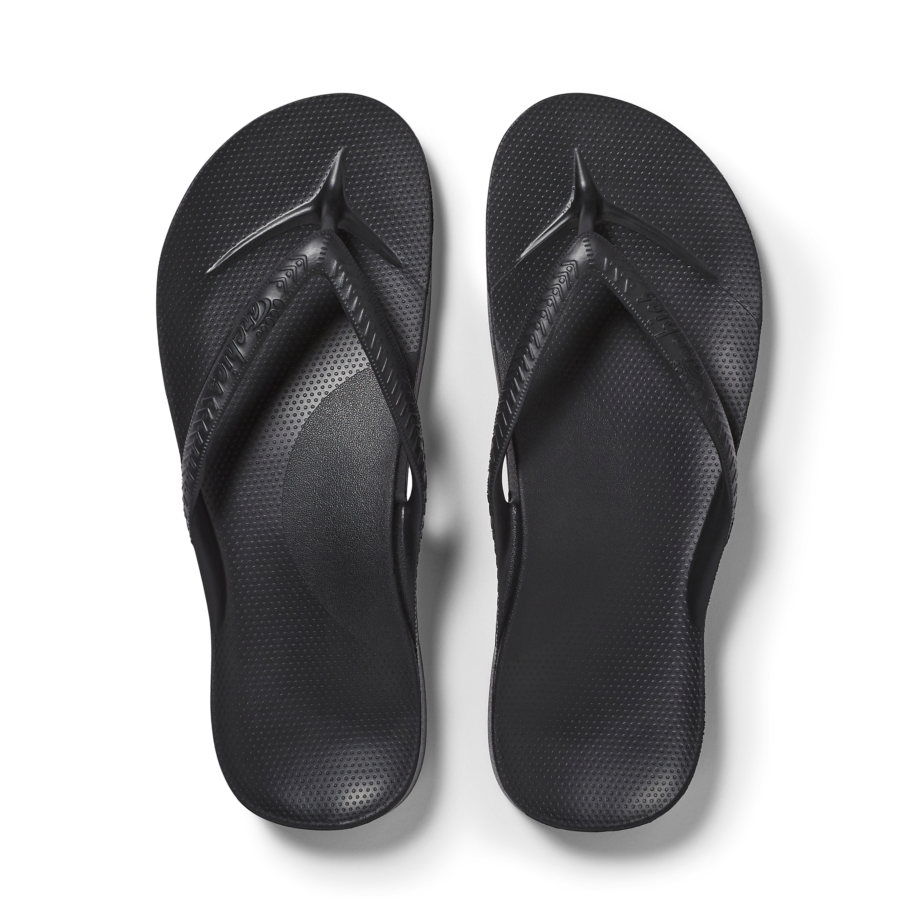 Arch Support Jandals Classic Black Archies Footwear NZ