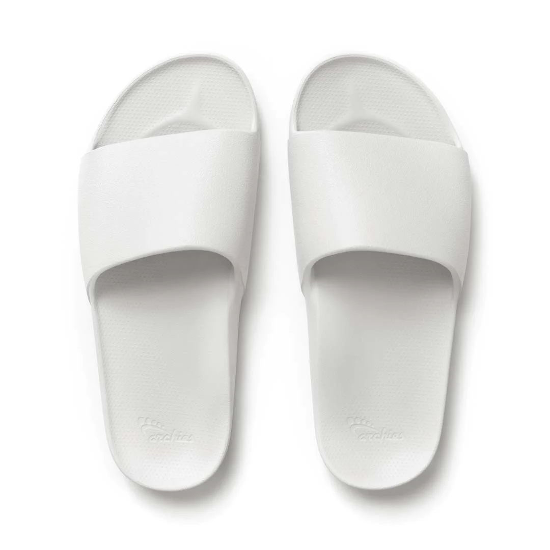 White slides best sale for men