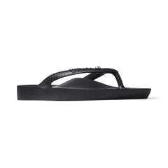 Arch Support Jandals - Crystal - Black