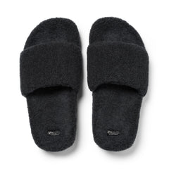 Arch Support Wool Slippers - Single Band Slide - Charcoal