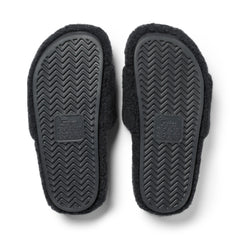 Arch Support Wool Slippers - Single Band Slide - Charcoal