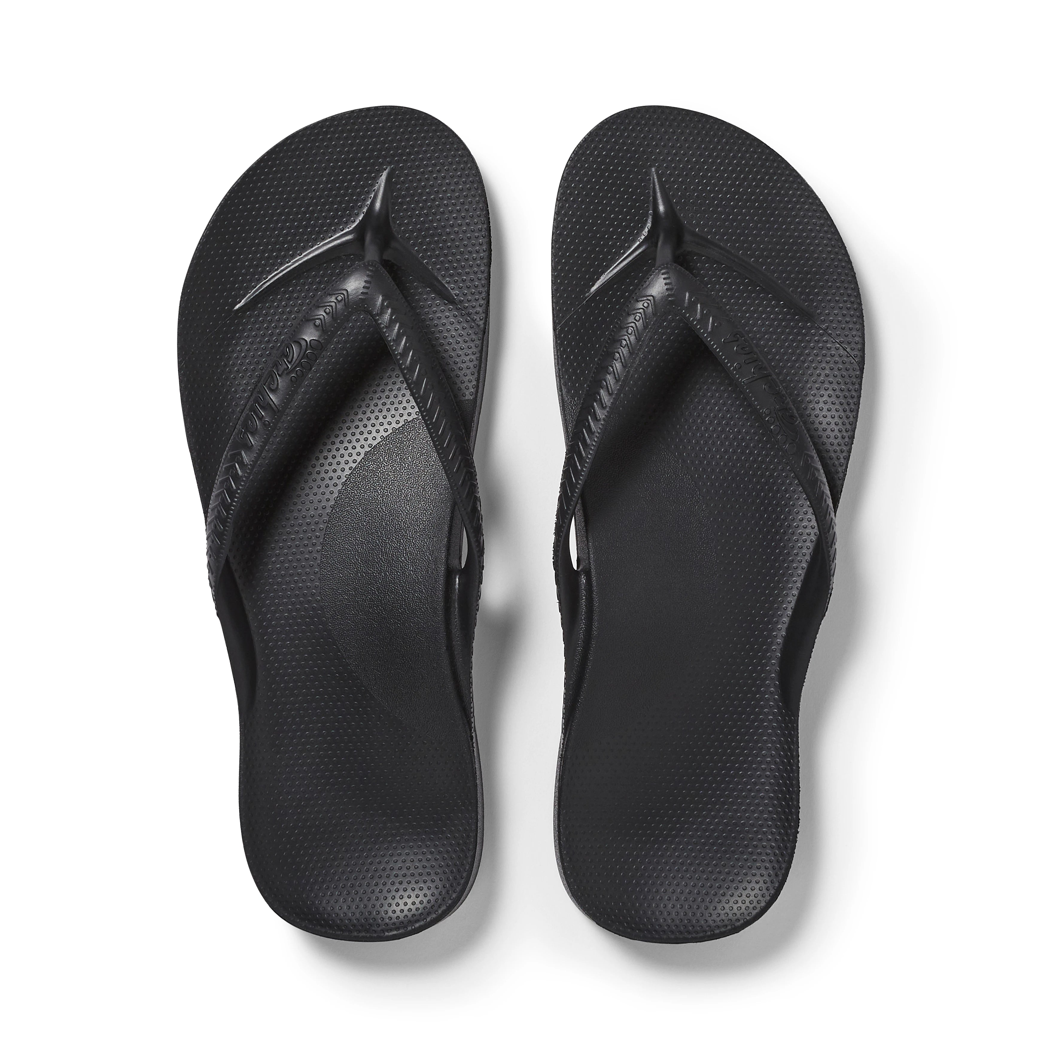 Arch Support Jandals - Classic - Black 