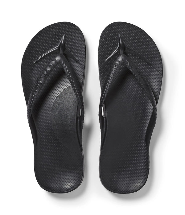 Arch Support Jandals - Classic - Black