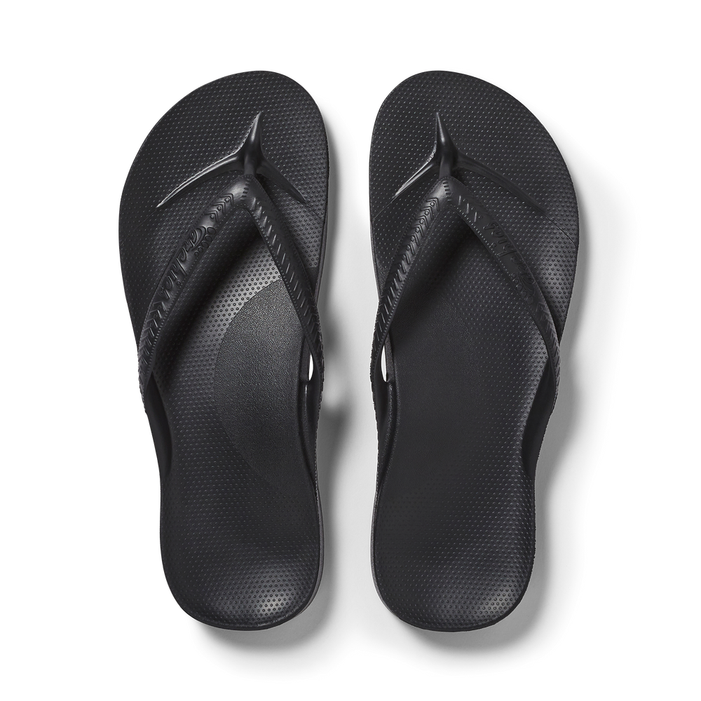  Arch Support Jandals - Classic - Black 