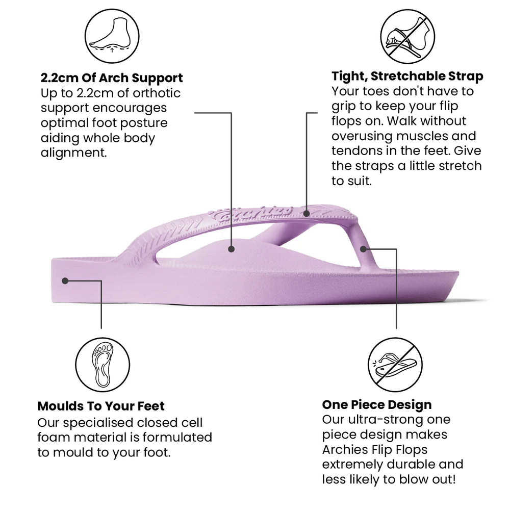 Arch Support Jandals - Classic - Lilac