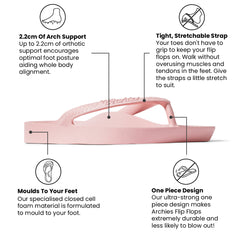 Arch Support Jandals - Classic - Pink