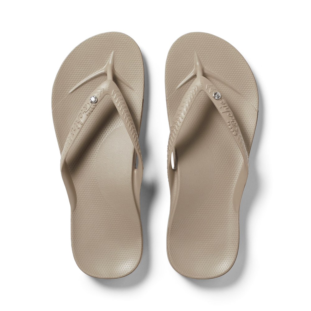  Arch Support Jandals - Crystal - Taupe 