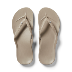 Arch Support Jandals - Crystal - Taupe