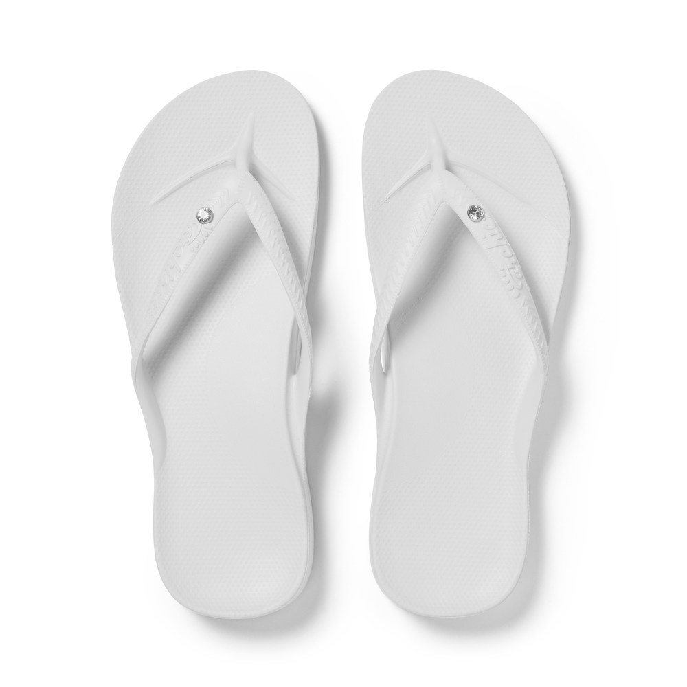  Arch Support Jandals - Classic - Crystal White 