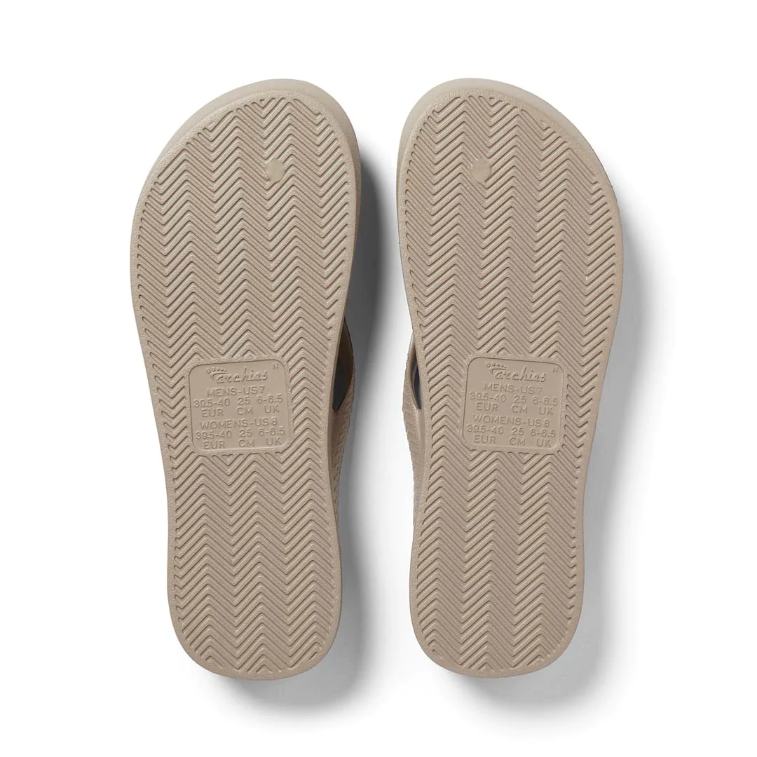 Arch Support Jandals - Crystal - Taupe