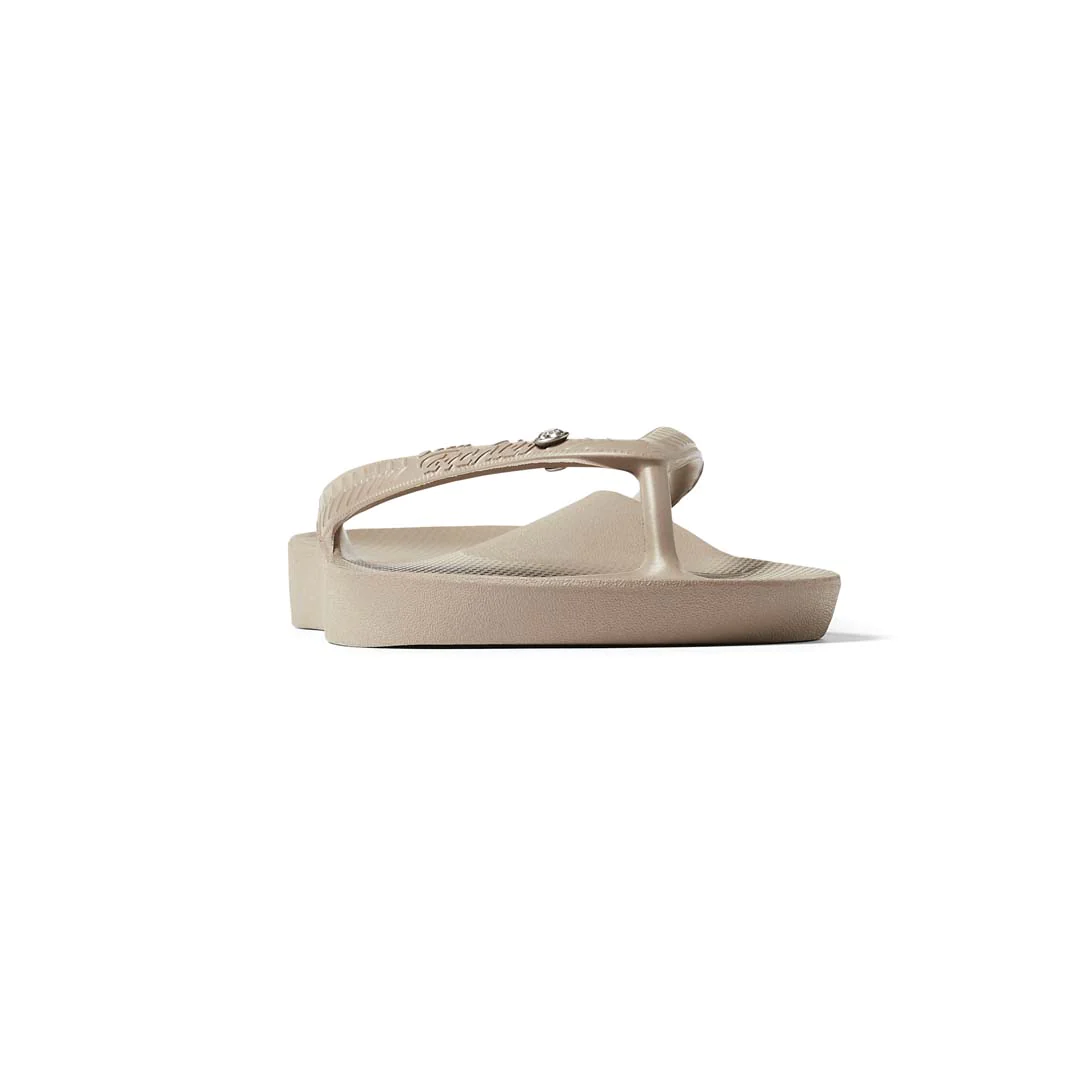 Arch Support Jandals - Crystal - Taupe
