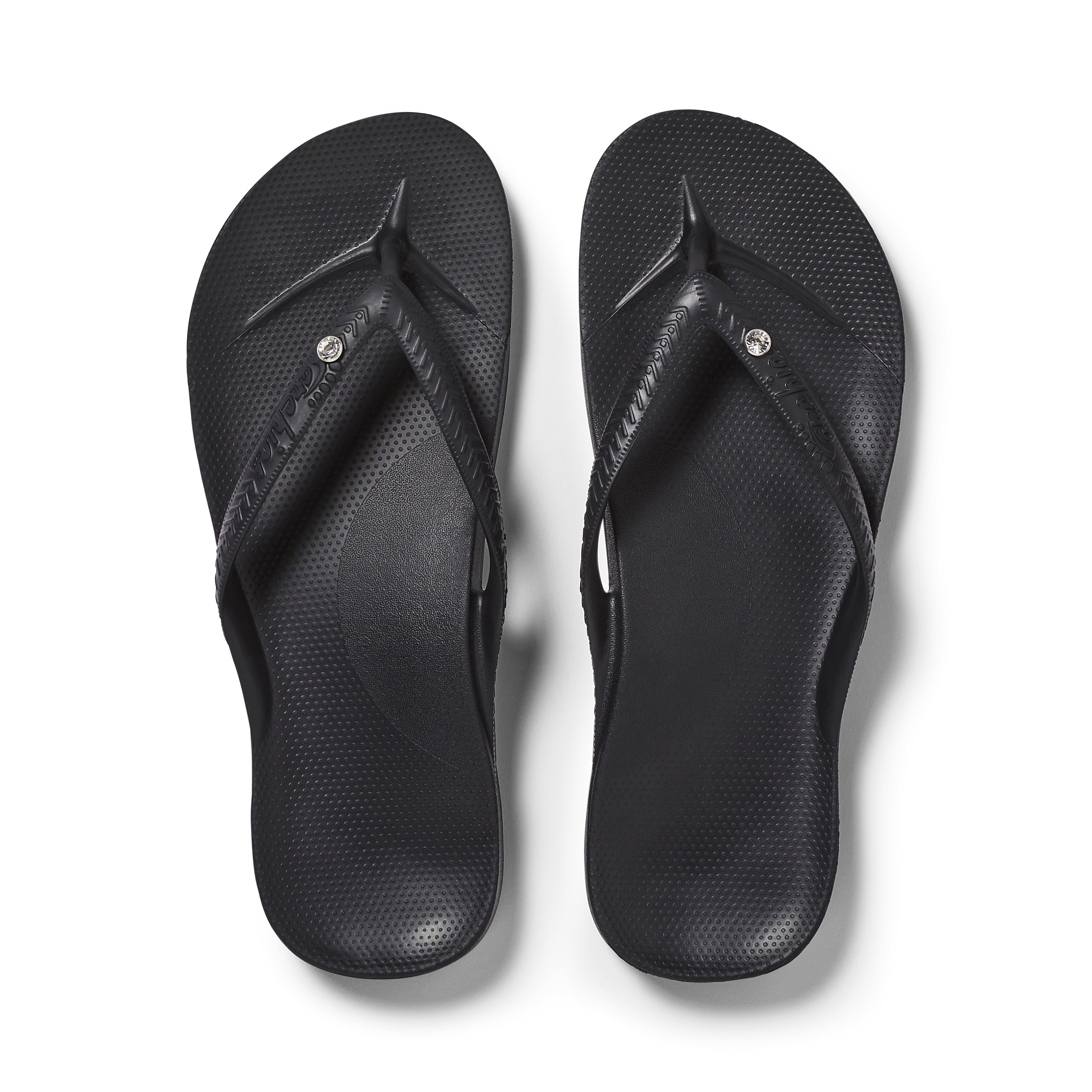 Arch Support Jandals - Classic - Crystal Black 