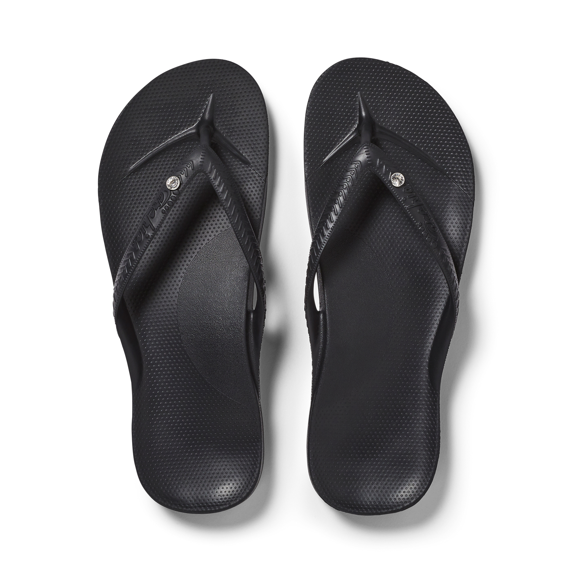 Arch Support Jandals - Classic - Crystal Black