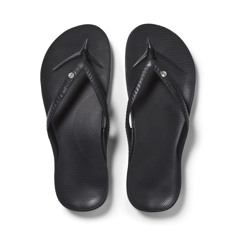  Arch Support Jandals - Classic - Crystal Black 