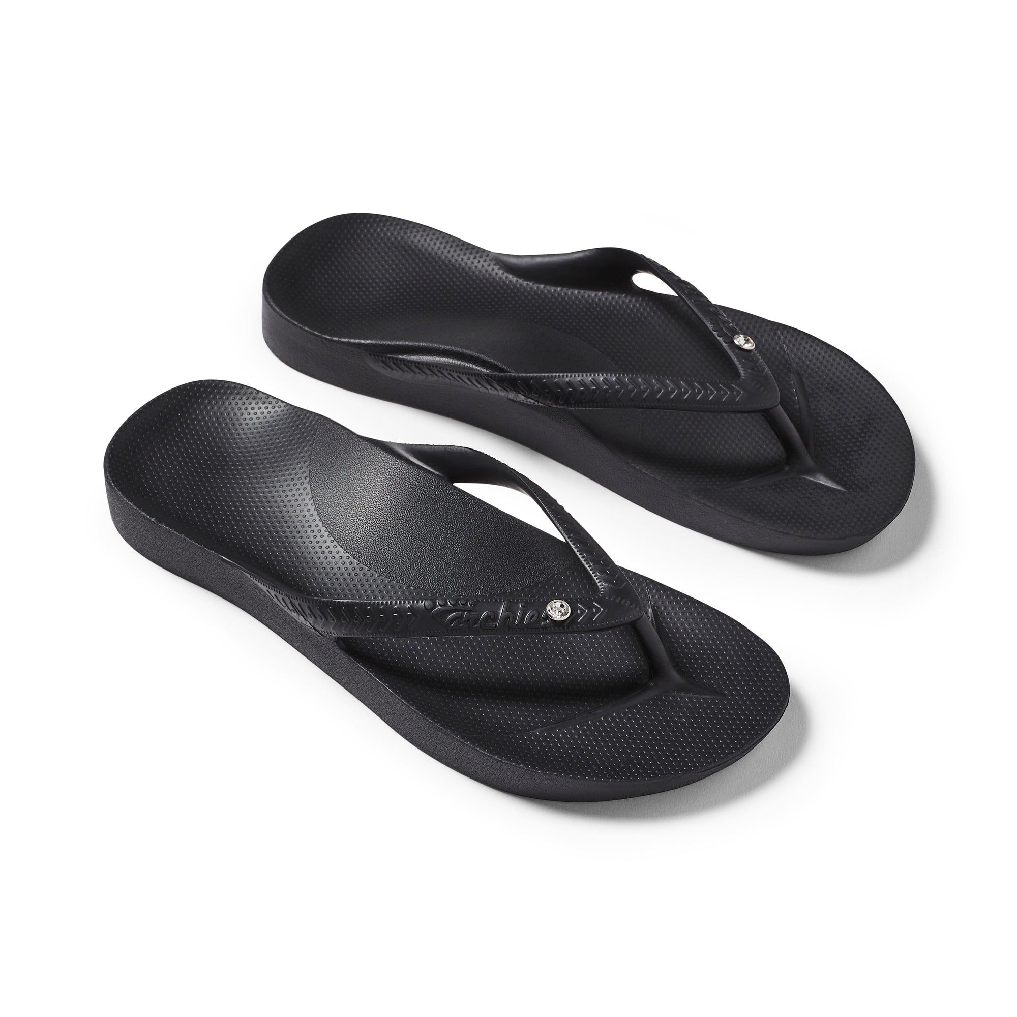 Arch Support Jandals - Classic - Crystal Black