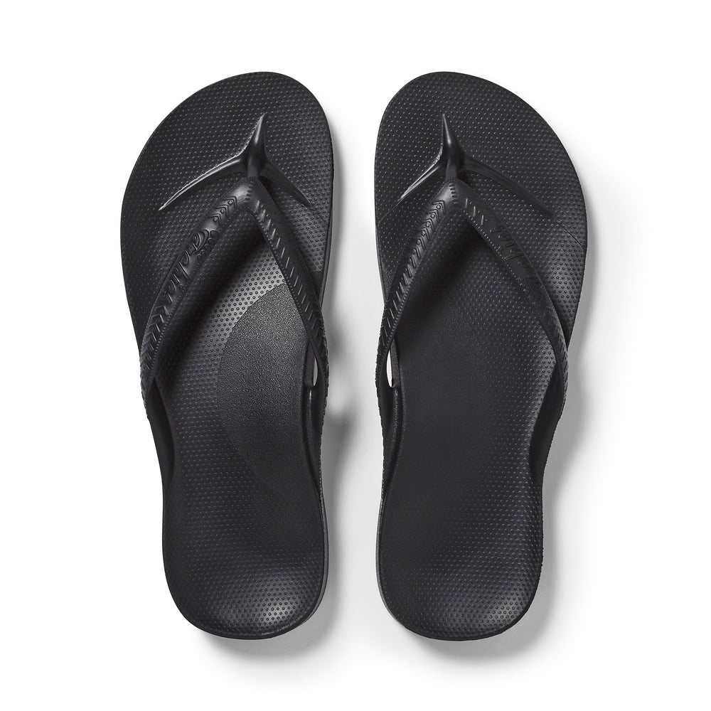  Arch Support Jandals - Classic - Black 