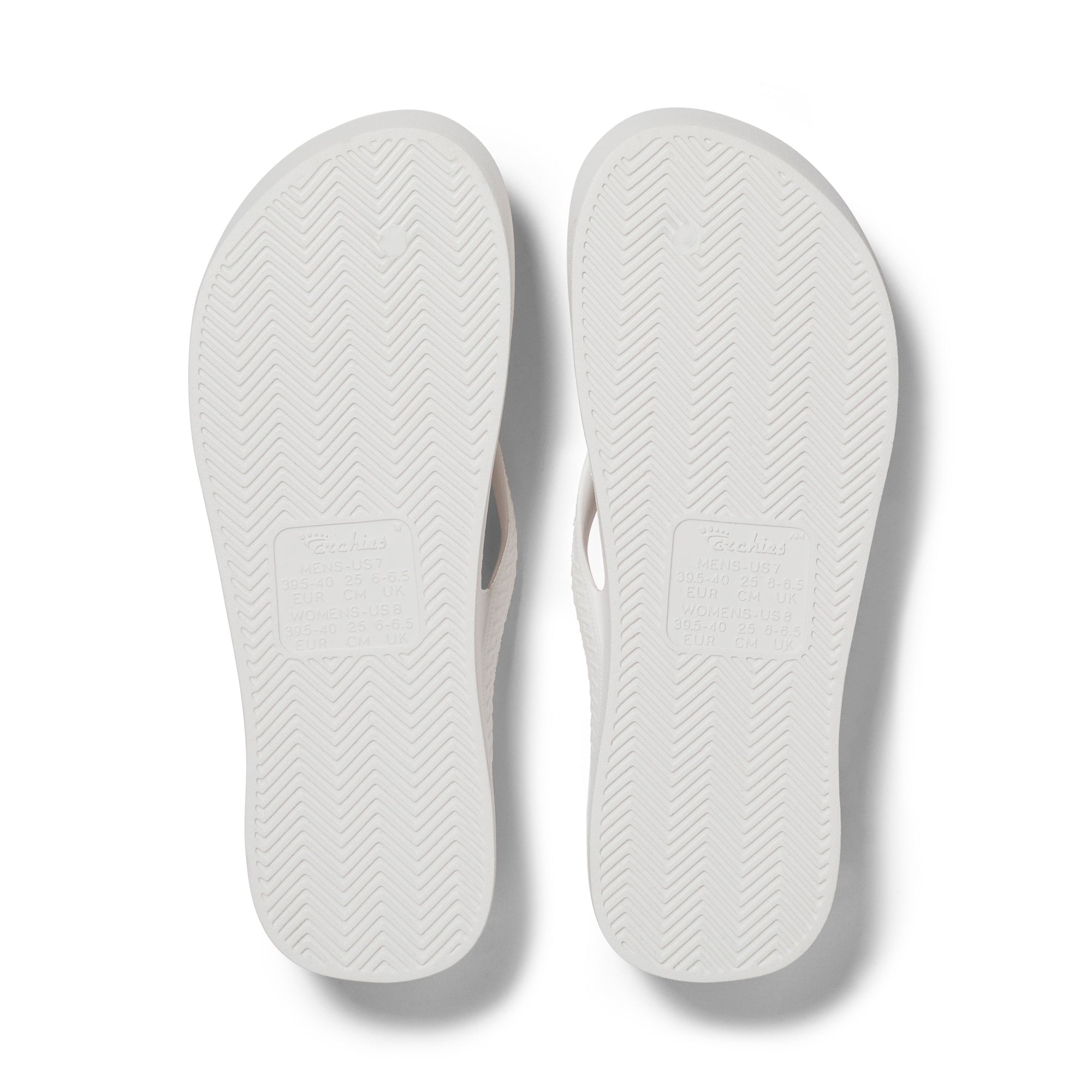 Arch Support Jandals - Classic - White