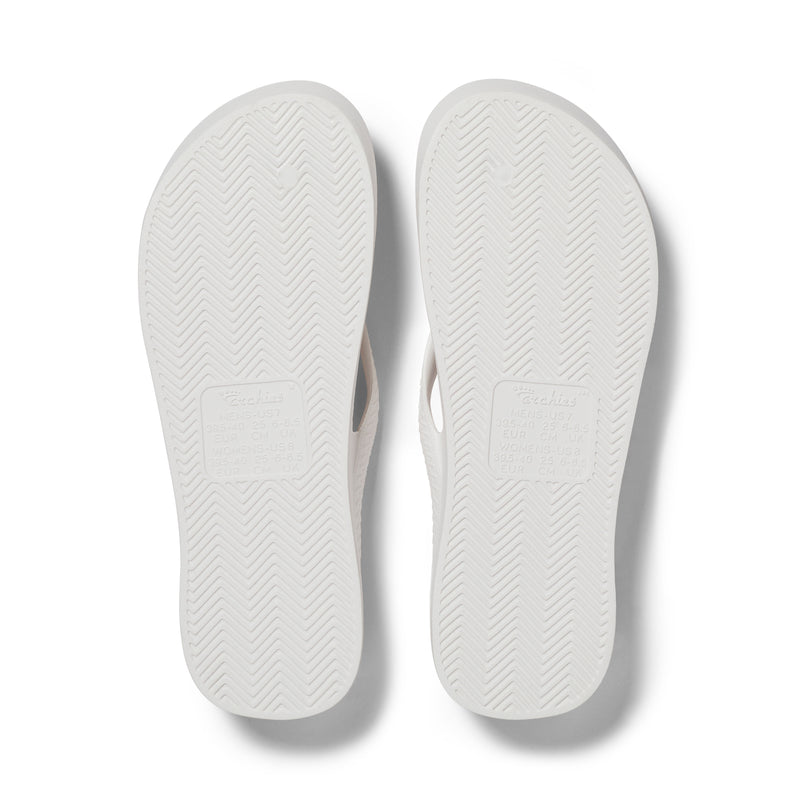 Arch Support Jandals Classic White Archies Footwear Pty Ltd