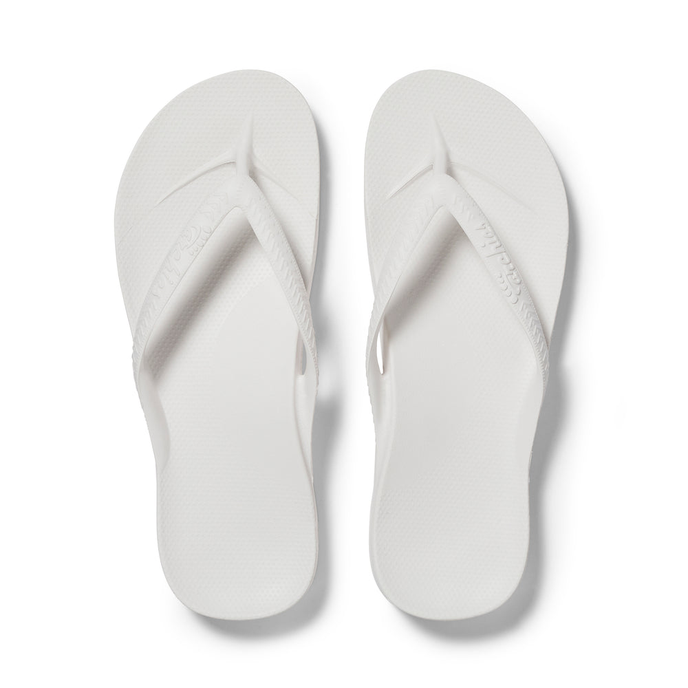  Arch Support Jandals - Classic - White 